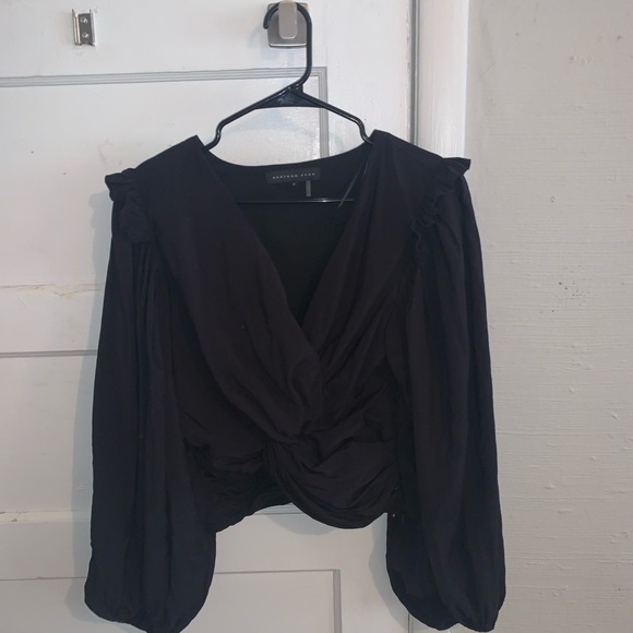 Endless Rose Front Twist Blouse Black Small - Picture 5 of 5